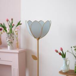 Simple Flower Floor Lamp & Lampshade - Sage - thumbnail 2