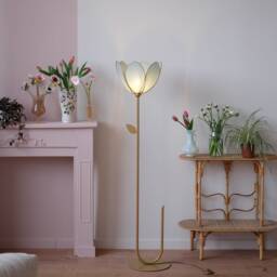 Simple Flower Floor Lamp & Lampshade - Sage - thumbnail 3