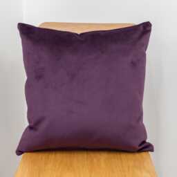 Heavyweight Velvet Cushion in Purple. Supersoft Chenille. Modern & On-Trend Home Accessory. 17x17