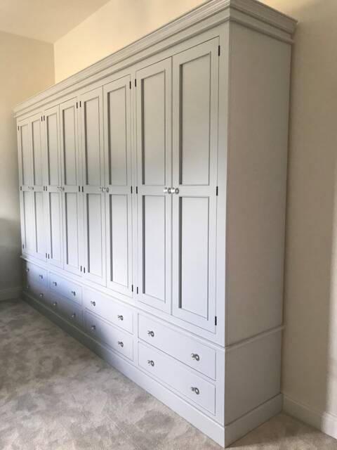 Wardrobe - 8 Door Drawer Edwardian Style