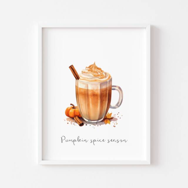 Pumpkin Spice Autumn Prints, Home Decor, Seasonal Wall Art, Pumpkin Spice, Kitchen Art - image 1