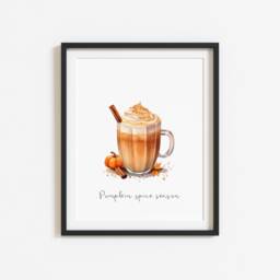 Pumpkin Spice Autumn Prints, Home Decor, Seasonal Wall Art, Pumpkin Spice, Kitchen Art - thumbnail 2
