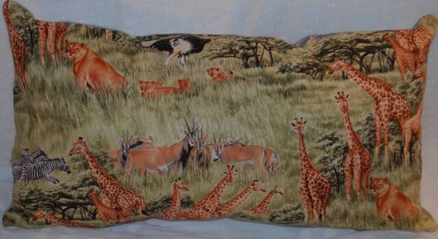 Animal Kingdom Safari Design Throw Pillows - Exotic Wildlife Home Decor Cushion 100% Fine Cotton/Linen - image 1