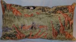 Animal Kingdom Safari Design Throw Pillows - Exotic Wildlife Home Decor Cushion 100% Fine Cotton/Linen