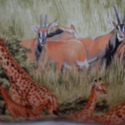 Animal Kingdom Safari Design Throw Pillows - Exotic Wildlife Home Decor Cushion 100% Fine Cotton/Linen - thumbnail 2