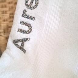 Personalised 100% Cotton Bath Towel With Liberty Of London Fabrics - thumbnail 3