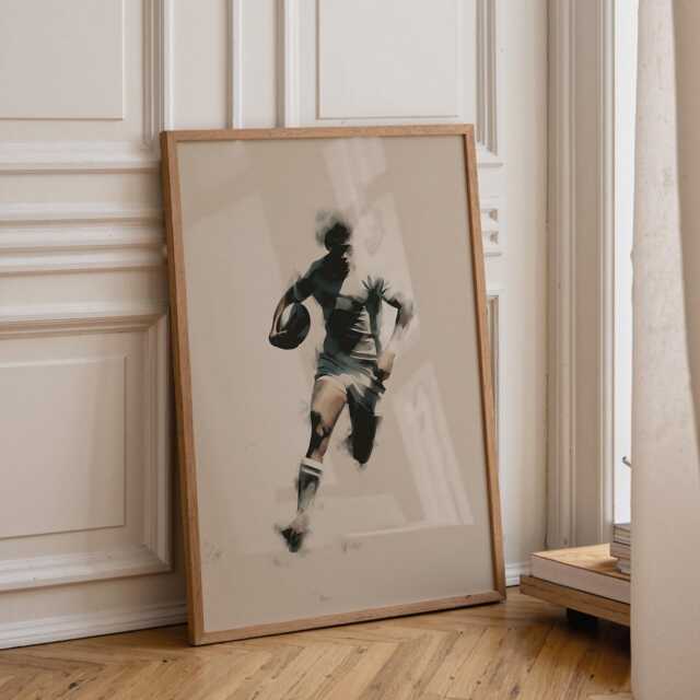 Rugby Wall Art Print - Modern Sports Illustration Poster Union Artwork Bold Graphic D??cor Gift For Fan - image 1