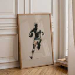 Rugby Wall Art Print - Modern Sports Illustration Poster Union Artwork Bold Graphic D??cor Gift For Fan - thumbnail 1