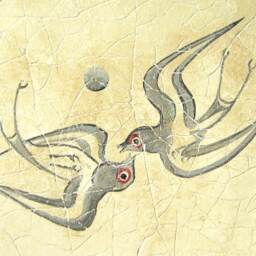 Minoan Spring Fresco Painting From Akrotiri Santorini , Museum Replica For Gift Her - thumbnail 2