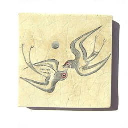 Minoan Spring Fresco Painting From Akrotiri Santorini , Museum Replica For Gift Her - thumbnail 3