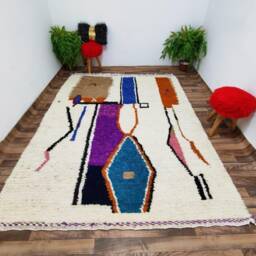 Custom Boujad Wool Rug - Handmade Moroccan Carpet, Bohemian Home Decor - thumbnail 2