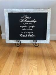 A True Relationship Is Just Two Imperfect People Who Refuse To Give Up On Each Other. Vinyl Wall Decal. Mirror Wedding Decals - thumbnail 1
