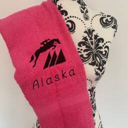 Horse Jump Towel - Personalised Face Cloth/Hand Bath Horse Riding - thumbnail 2