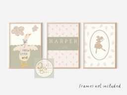 Set Of 3 Personalised Vintage Style Goose & Mouse Prints - Unframed - thumbnail 1