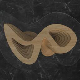 Parametric Coffee Table [44] Cnc Files - Sculptural Living Room Dxf Digital Download - thumbnail 2