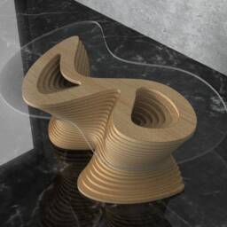 Parametric Coffee Table [44] Cnc Files - Sculptural Living Room Dxf Digital Download - thumbnail 3