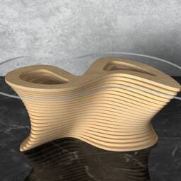 Parametric Coffee Table [44] Cnc Files - Sculptural Living Room Dxf Digital Download - thumbnail 4