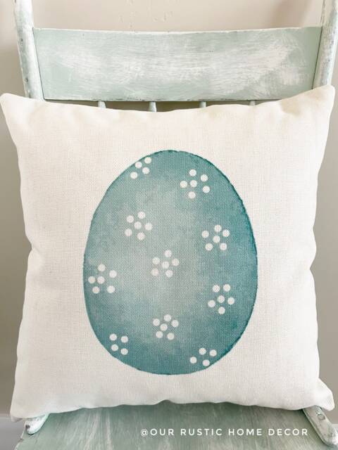 Linen Easter Egg Pillow Cover Spring Home Decor - image 1