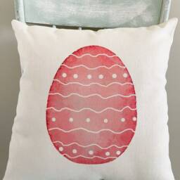 Linen Easter Egg Pillow Cover Spring Home Decor - thumbnail 2