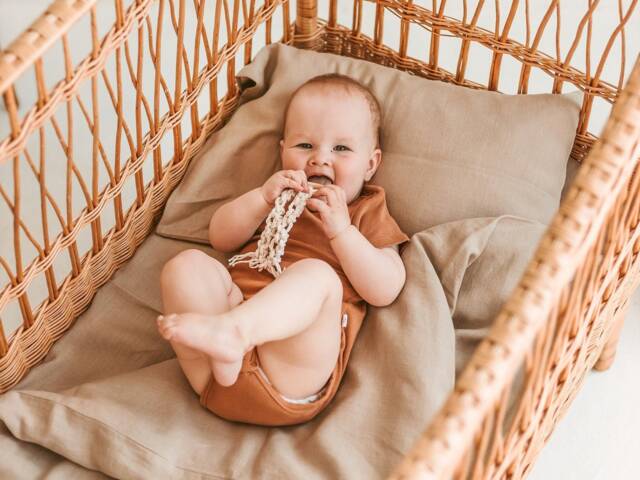 Beige Linen Pillowcase - Pillow Cover With Envelope Closure For Baby, Kids - image 1