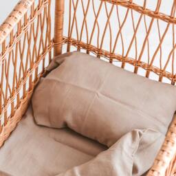 Beige Linen Pillowcase - Pillow Cover With Envelope Closure For Baby, Kids - thumbnail 2