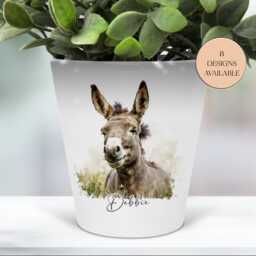 Personalised Cheeky Donkey Plant Pot - Makeup Brush/Pen Holder Teacher's Gift - thumbnail 3