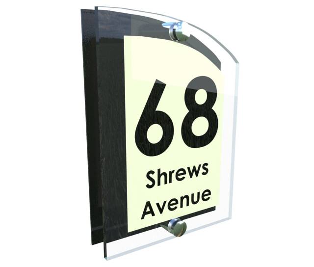Acrylic & Aluminium Personalised Wall Plaque House Number - Arca5-19Bvp-B-C - image 1