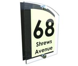 Acrylic & Aluminium Personalised Wall Plaque House Number - Arca5-19Bvp-B-C - thumbnail 1