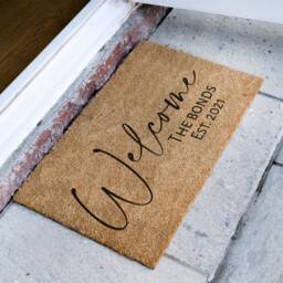 Personalized Family Last Name Doormat - Custom Rug Door Mat Welcome Housewarming Gift - thumbnail 2