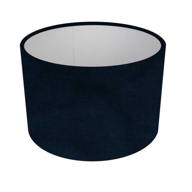 Navy Velvet Drum Lampshade, Modern Home Decor - image 1