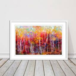Colourful Autumn Trees. Oil Painting Print. Framed Picture With Choice Of Frame Colours - thumbnail 3