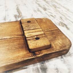 Wooden Bath Caddy, Rustic Bathtub Tray, Solid Wood Rack, Custom Board, Bathroom Accessories - thumbnail 3