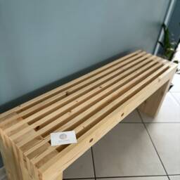 Recycled Solid Wood Entryway Bench - Eco-Friendly & Elegant - thumbnail 4