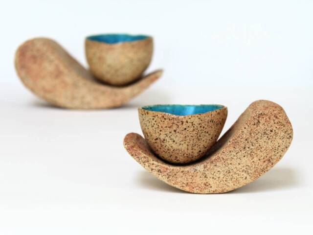 Ceramic Zen Sculpture Wabi Sabi Japanese Garden Decor - image 1