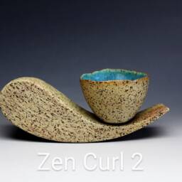 Ceramic Zen Sculpture Wabi Sabi Japanese Garden Decor - thumbnail 3