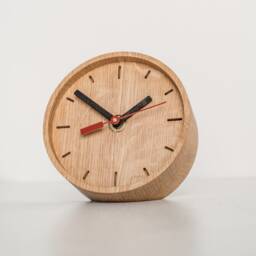 Minimalist Oak Wood Desk Clock Modern Table Decor - thumbnail 4