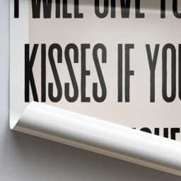 I Will Give You Kisses If Do The Dishes Poster, Kitchen Decor, Small Quote, Wall Art, Funny Print - thumbnail 2