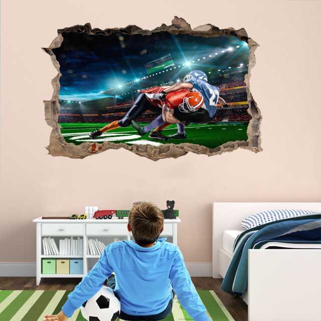American Football Players Wall Decal Sticker Mural Print Art Home Office Bedroom Decor Sports Bk24 - image 1