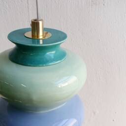 Pendant Ceramic Lamp, Hanging Lampshade, Handmade Design, Contemporary Artwork Creation, Unique Light Fixture Gift - thumbnail 2