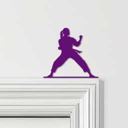 Door Topper Karate Fighter Woman Various Colours Top Of Decorative Sign - Novelty Wall Decor, Frame Art, Art - thumbnail 4