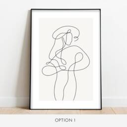 Woman Line Art Print Set Of 6, Neutral Home Decor - thumbnail 2