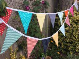 14 Flag Rainbow Flag Bunting/Fabric Garland Banner, Garden Parties, Birthday Photo Prop - thumbnail 1