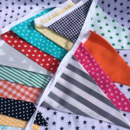 14 Flag Rainbow Flag Bunting/Fabric Garland Banner, Garden Parties, Birthday Photo Prop - thumbnail 2