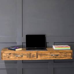 Rustic Floating Desk - Dressing Table With 2 Draws - thumbnail 3