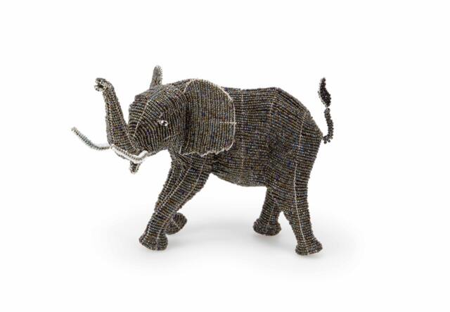 Elephant From The Wild At Art Limited Edition Collection. Handcrafted Bead-And-Wire African Animal Figurine