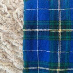 Handmade Nova Scotia Tartan Plaid Blanket, Luxe Minky Throw - 50x60 - thumbnail 4