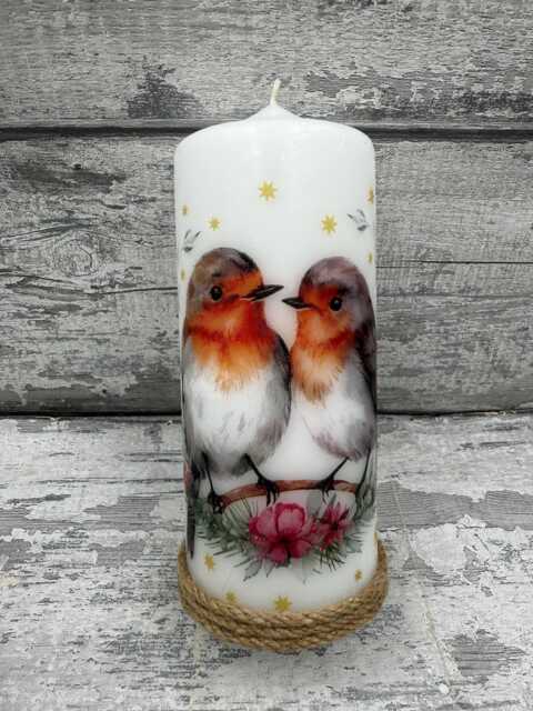 Robin Candle, Memorial Robins Appear When Loved Ones Are Near, Gift - image 1