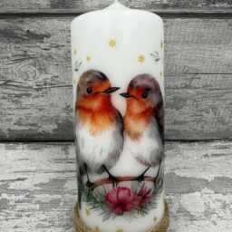 Robin Candle, Memorial Robins Appear When Loved Ones Are Near, Gift - thumbnail 2