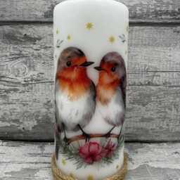 Robin Candle, Memorial Robins Appear When Loved Ones Are Near, Gift - thumbnail 3