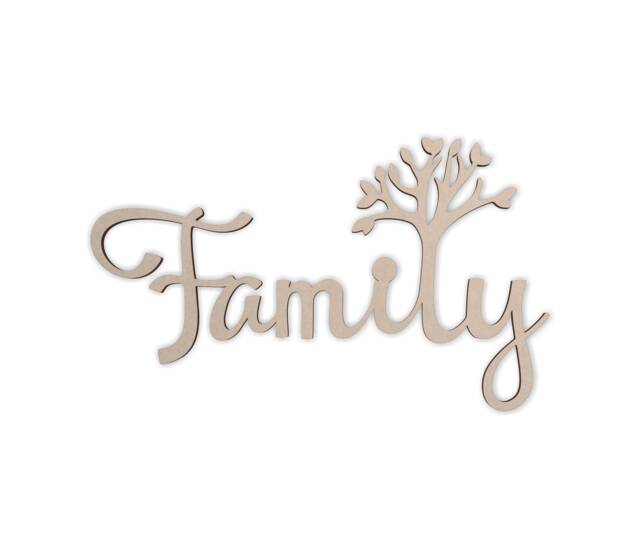 Wooden Family Tree Wall Art Unfinished Mdf, Diy Decor - image 1